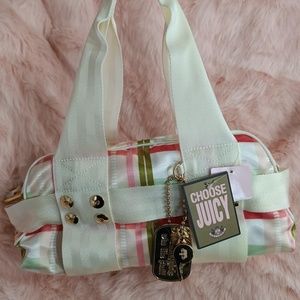 NWT Vintage Juicy Couture Duffle Bag Purse Charms Whistle Buckle Authentic Pink